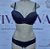 Lingerie conjunto de sutiã e calcinha tanga com renda preta - Imagem 5