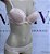 Lingerie conjunto de sutiã e calcinha tanga com renda bege - Imagem 1