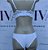 Lingerie conjunto de sutiã e calcinha tanga com renda branca - Imagem 2