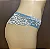 Lingerie conjunto de sutiã e calcinha renda azul e branco com bojo e aro - Imagem 3