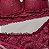 Lingerie conjunto de sutiã e calcinha renda vinho com bojo sem aro - Imagem 2