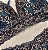 Lingerie conjunto de sutiã e calcinha renda azul marinho com detalhe em rosa com bojo sem aro - Imagem 2