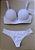Lingerie básica conjunto de sutiã e calcinha branca - Imagem 1