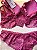Lingerie conjunto de sutiã e calcinha renda rosa antigo com bojo e aro - Imagem 4