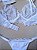 Lingerie conjunto de sutiã e calcinha renda branca sem bojo com aro - Imagem 4