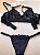 Lingerie conjunto de sutiã e calcinha renda preta sem bojo com aro - Imagem 4