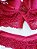 Lingerie conjunto de sutiã e calcinha renda vermelha com bojo e aro - Imagem 4