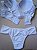 Lingerie conjunto de sutiã e calcinha tanga com renda branca - Imagem 4