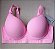 Sutiã básico Plus Size rosa com bojo e aro - Imagem 1