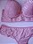Lingerie conjunto de sutiã e calcinha plus size rosa romance com bojo e aro - Imagem 2