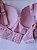 Lingerie conjunto de sutiã e calcinha plus size rosa romance com bojo e aro - Imagem 5