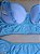Lingerie conjunto de sutiã e calcinha plus size azul com bojo e aro - Imagem 4