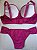 Lingerie conjunto de sutiã e calcinha plus size vinho com bojo e aro - Imagem 3