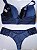 Lingerie conjunto de sutiã e calcinha plus size preto com bojo e aro - Imagem 3