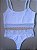 Lingerie conjunto de sutiã estilo top e calcinha em renda branca - Imagem 1