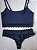 Lingerie conjunto de sutiã estilo top e calcinha em renda preta - Imagem 3