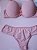 Lingerie básica conjunto de sutiã e calcinha rosa romance - Imagem 2