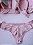 Lingerie básica conjunto de sutiã e calcinha rosa romance - Imagem 4