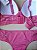 Lingerie conjunto de sutiã e calcinha plus size renda rosa antigo com bojo e aro - Imagem 5