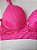 Lingerie conjunto de sutiã e calcinha renda rosa frutilly com bojo e aro - Imagem 2