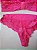 Lingerie conjunto de sutiã e calcinha renda rosa frutilly com bojo e aro - Imagem 5