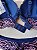 Lingerie conjunto de sutiã e calcinha renda azul marinho e rosa com bojo e aro - Imagem 5