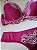 Lingerie conjunto de sutiã e calcinha renda vinho e bege com bojo e aro - Imagem 3