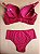 Lingerie conjunto de sutiã e calcinha com renda vinho com bojo e aro - Imagem 5