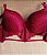 Lingerie conjunto de sutiã e calcinha com renda vinho com bojo e aro - Imagem 3