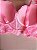 Lingerie conjunto de sutiã e calcinha com renda rosa com bojo e aro - Imagem 5