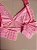 Lingerie conjunto de sutiã e calcinha renda rosa sem bojo e sem aro - Imagem 5