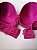 Lingerie conjunto de sutiã e calcinha meia taça renda vinho com bojo e aro - Imagem 4