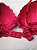 Lingerie conjunto de sutiã e calcinha renda vermelhar com bojo e aro - Imagem 5