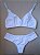 Lingerie conjunto de sutiã e calcinha sem bojo e sem aro branco - Imagem 1