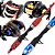 Kit Pesca Carretilha Ak200 19 Rolamentos + Vara Carbono Oca Cold Blood 25 Libras 1,80 2,10 2,40 Metros - Imagem 1