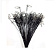 ENCASTOADO LEADER AÇO FLEXÍVEL PRETO BLACK / PRATA SILVER - COM 50 / 30 UNIDADES 10 15 20 E 25 CM - Imagem 2