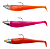 Isca Artificial Para Garoupa Shed Maximus Com Cabeça de Chumbo Vermelho Pink Laranja 32 Cm 380 Gramas Black Pearl - Imagem 2