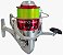 Molinete Para Pesca Grande com Linha LGU Trento 3 Rolamentos 8000 9000 Vermelho+Prata ou Preto+Laranja - Imagem 5