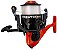 Molinete Para Pesca Grande com Linha LGU Trento 3 Rolamentos 8000 9000 Vermelho+Prata ou Preto+Laranja - Imagem 4