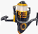 Molinete De Pesca LGU Sakura 6500 Com Linha - 3 Rolamentos - Disponível Em Dourado Azul Prata Creme e Laranja - Imagem 4