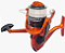 Molinete De Pesca LGU Sakura 6500 Com Linha - 3 Rolamentos - Disponível Em Dourado Azul Prata Creme e Laranja - Imagem 8