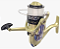 Molinete De Pesca LGU Sakura 6500 Com Linha - 3 Rolamentos - Disponível Em Dourado Azul Prata Creme e Laranja - Imagem 6
