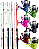 Kit Pesca Vara 30 Libras Fibra de Vidro Maciça + Molinete LGU Arezzo 3 Rolamentos com Linha Colocada 4000 - Tamanhos 1,35 1,50 1,65 1,80 2,10 2,40 2,70 3,00 Metros - Imagem 1