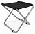Banqueta Para Pesca Camping Dobrável Metal 3/4 Normal 5/8 Preta - Imagem 1
