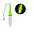 Boia Torpedo Luminosa 45gr Com Led Para Pesca Noturna Vermelho ou Amarelo 19cm - Imagem 4