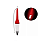 Boia Torpedo Luminosa 45gr Com Led Para Pesca Noturna Vermelho ou Amarelo 19cm - Imagem 6