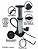 Bomba de Ar de Pé Aluminio SQ3958 Inflar Encher Pedal antiderrapante - Imagem 5