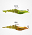 Isca Artificial Camarão Black Pearl 8,5cm C/JIG Cores Chá Pink Verde Dourado Vermelho Chá Preto - Imagem 4