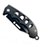 Canivete Xingu Cabo Metal XV3577 16cm Lamina Aço Inox Lisa Afiado Preto - Imagem 4