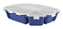 Estojo Maletinha Organizadora HI Oitavado 10X13cm Azul ED08A em Polipropileno Tampa Transparente - Imagem 5